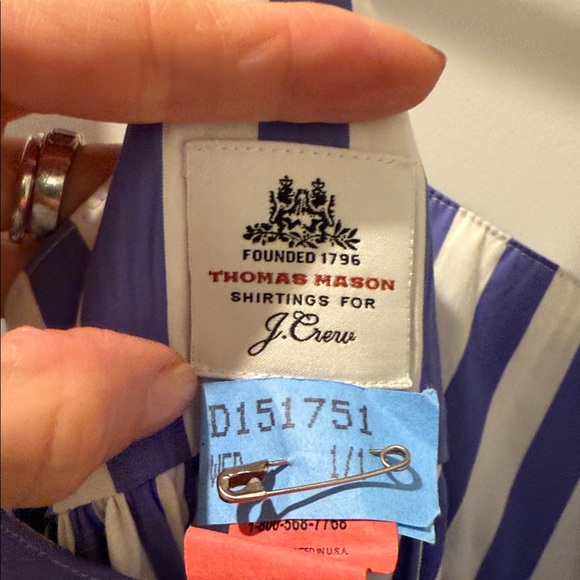 J. Crew Blue and White Striped Shirt - Picture 6 of 10